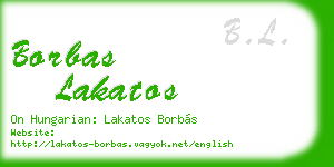 borbas lakatos business card